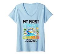 Women's My First Cruise Caribbean 2026 V-Neck T-Shirt