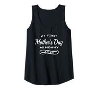 Womens My First Mother's Day As Mommy 2026 Celebration Graphic Tank Top