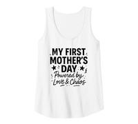 Womens My First Mother's Day Powered By Love & Chaos - Mama Tank Top