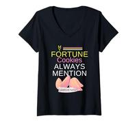 Womens My Fortune Cookies Always Mention Gardening Proud Gardener V-Neck T-Shirt