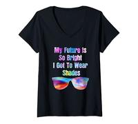 Womens My Future Is So Bright I Got To Wear Shades Gift V-Neck T-Shirt