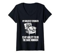 Womens My Greatest Strength is My Ability to Do The Bare Minimum V-Neck T-Shirt
