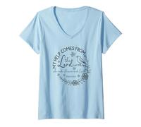 Women's My Help Comes from The Lord - Psalm 121:2 V-Neck T-Shirt