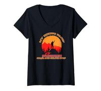 Womens MY HIKING PACE SOMEWHERE BETWEEN SNAIL AND SELFIE STOP V-Neck T-Shirt