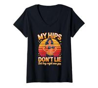 Womens My HIPS Dont Lie But They Might Sass You Belly Dance V-Neck T-Shirt