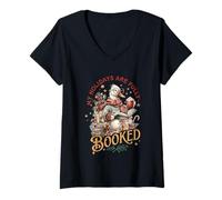 Womens My Holidays are Fully Booked Duck Design V-Neck T-Shirt
