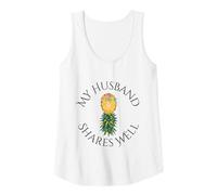Womens My Husband Shares Well Swinger Lifestyle Naughty Adult Humor Tank Top