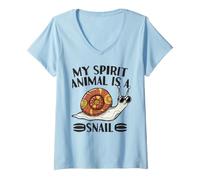 Women's My Inner Snail Funny Animal Lover V-Neck T-Shirt