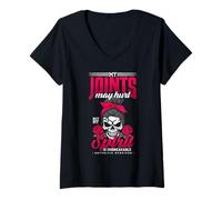 Women's My Joints May Hurt My Spirit is Unbreakable Arthritis V-Neck T-Shirt