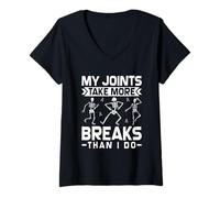 Womens My Joints Take More Breaks Than I Do - EDS Awareness V-Neck T-Shirt