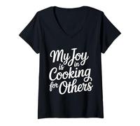 Women's My Joy is in Cooking for Others Passionate Chef |- V-Neck T-Shirt