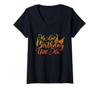 Womens My Last Birthday Until Mrs Fiance for Her Birthday Engaged V-Neck T-Shirt