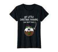 Womens My Little Christmas Pudding Due Next Year Pregnancy Baby T-Shirt