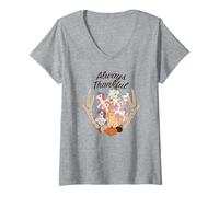 Womens My Little Pony Always Thankful Classic Ponies Portrait V-Neck T-Shirt