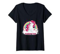 Women's My Little Pony Sugarberry Forever Rainbow V-Neck T-Shirt