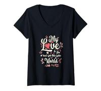 Womens My love is too real for this fake world V-Neck T-Shirt