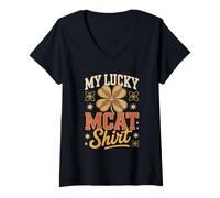 Women's My Lucky MCAT Outfit Medical Student V-Neck T-Shirt
