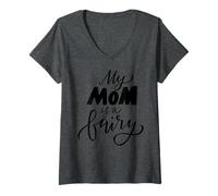 Women's My Mom is A Fairy Expression Quote for Mothers Day Edition V-Neck T-Shirt