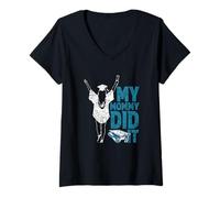 Womens My Mommy Did It Graduate Graduates Family Graduation Mom V-Neck T-Shirt