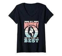 Womens My Mommy is The Best Children Mother Kid Mom Child Mama V-Neck T-Shirt