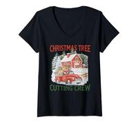 Womens My Money Grows on Christmas Trees V-Neck T-Shirt