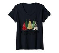 Womens My Money Grows on Christmas Trees V-Neck T-Shirt
