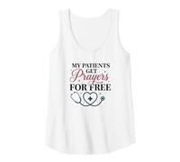 Womens My Patients Get Prayers for Free Christian Nurse Tank Top