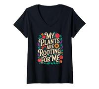 Women's My Plants are Rooting for Me V-Neck T-Shirt