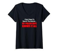 Women's My Polish Wife Knows It All Funny Husband V-Neck T-Shirt