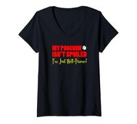 Women's My Poochon Isn't Spoiled I'm Just Well Trained Funny V-Neck T-Shirt