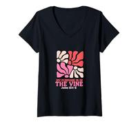 Women's My Purpose is in the Vine. Abide Christ V-Neck T-Shirt