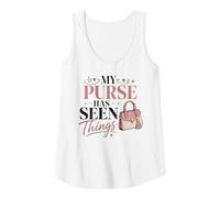 Womens My Purse Has Seen Things Funny Mom, Auntie, Grandma Humor Tank Top