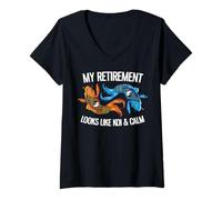 Women's My Retirement Looks Like Koi and Calm V-Neck T-Shirt