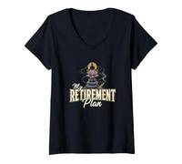 Women's My Retirement Plan Meditation Mindfulness Practice Meditator V-Neck T-Shirt
