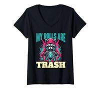Womens My Rolls are Trash - RPG Tabletop Games D20 Tabletop V-Neck T-Shirt