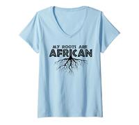 Women's My Roots are African V-Neck T-Shirt
