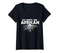 Women's My Roots are African V-Neck T-Shirt