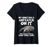 Womens My Shirt Has Anteater Funny Animal Lover V-Neck T-Shirt