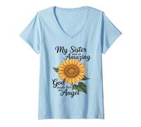 Womens My Sister was So Amazing God Made Her an Angel V-Neck T-Shirt