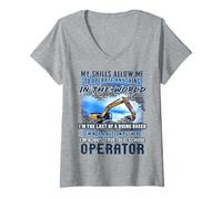 Womens My Skills Allow Me to Operate Anything in The World V-Neck T-Shirt
