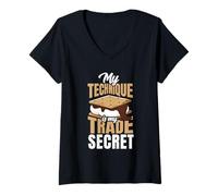 Womens My Smores Technique Is My Trade Secret Funny V-Neck T-Shirt