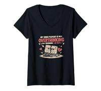 Womens My Songs Playlist is 90 Percent Overthinking Tape Cassette V-Neck T-Shirt