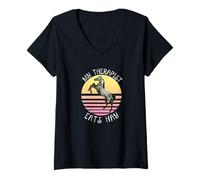 Womens My Therapist Eats Hay Funny Horse Lovers V-Neck T-Shirt