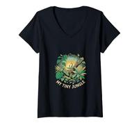 Women's My Tiny Jungle Indoor Houseplant Nature V-Neck T-Shirt