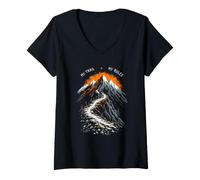 Women's My Trail My Rules Mountain Biking Adventure V-Neck T-Shirt
