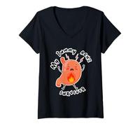 Womens My Tummy Ache Survivor Cartoon V-Neck T-Shirt
