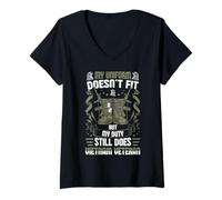 Womens My Uniform Doesn’t Fit, But My Duty Still Does - Vietnam Vet V-Neck T-Shirt