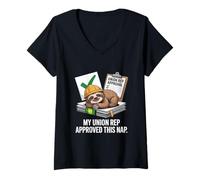 Womens My Union Rep Approved This Nap Labor Day V-Neck T-Shirt
