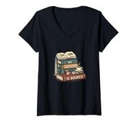 Women's My Weekend is Booked Introvert Humor Cozy Weekend V-Neck T-Shirt