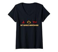 Womens My Worst Nightmare Funny Gifts for Car Lovers and Carguys V-Neck T-Shirt